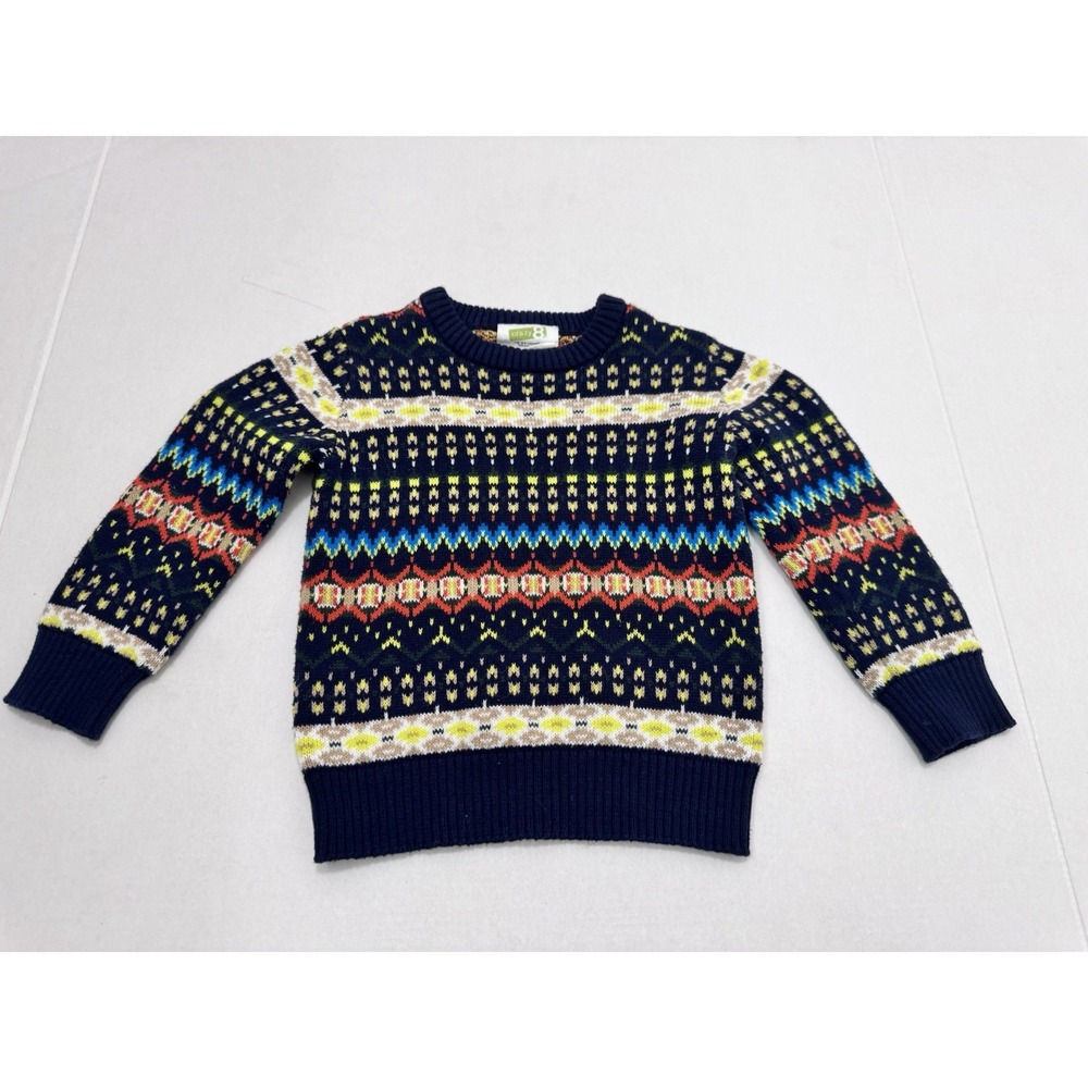 Crazy 8 Holliday Sweater Knit 100% Cotton Size 18-24m Toddler Boy Girl